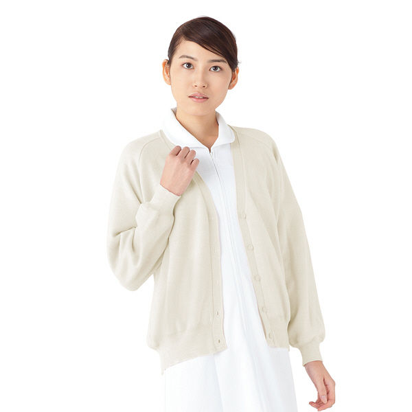 KAZEN カーディガン 女性用 長袖 オフホワイト L 189-90（直送品）