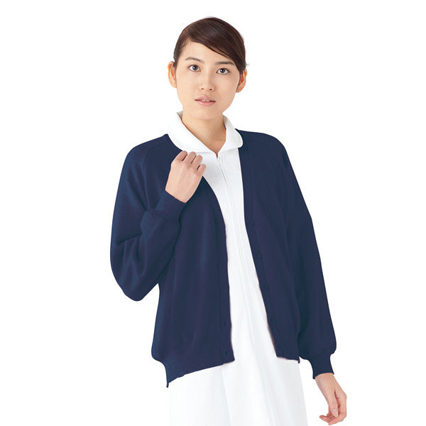 KAZEN カーディガン 女性用 長袖 ネイビー S 189-91（直送品）