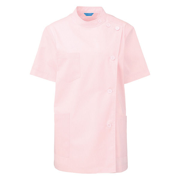 KAZEN レディス医務衣半袖 （ナースジャケット） 医療白衣 ピンク M 360-33（直送品）