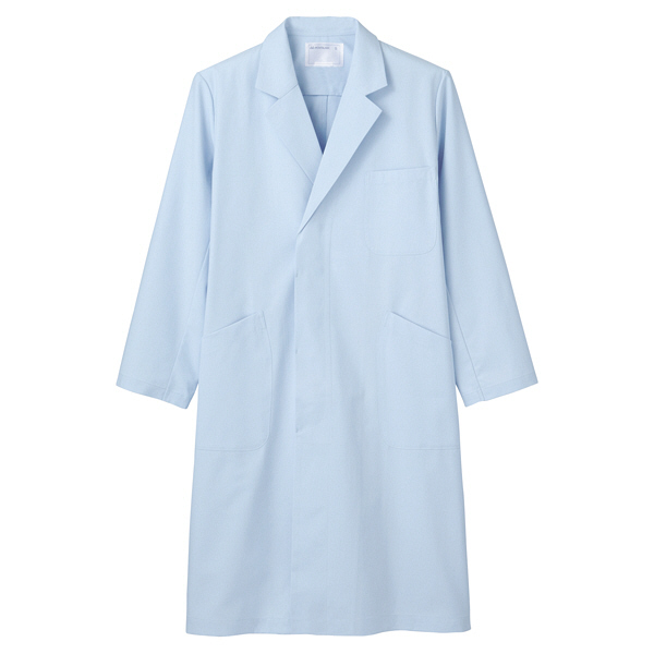 住商モンブラン ドクターコート（メンズ・長袖） 医療白衣 診察衣 サックスブルー（水色） シングル 3L 71-663（直送品）