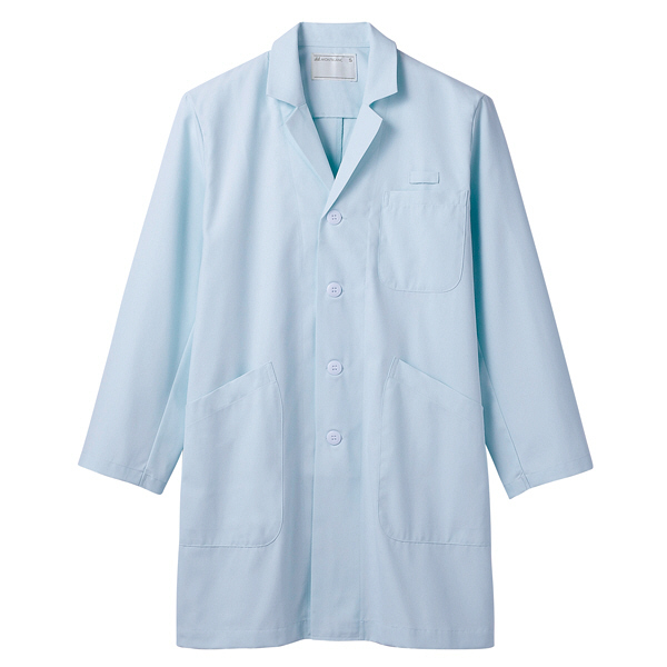 住商モンブラン ドクターコート（メンズ・長袖） 医療白衣 診察衣 サックスブルー（水色） シングル 3L 71-683（直送品）