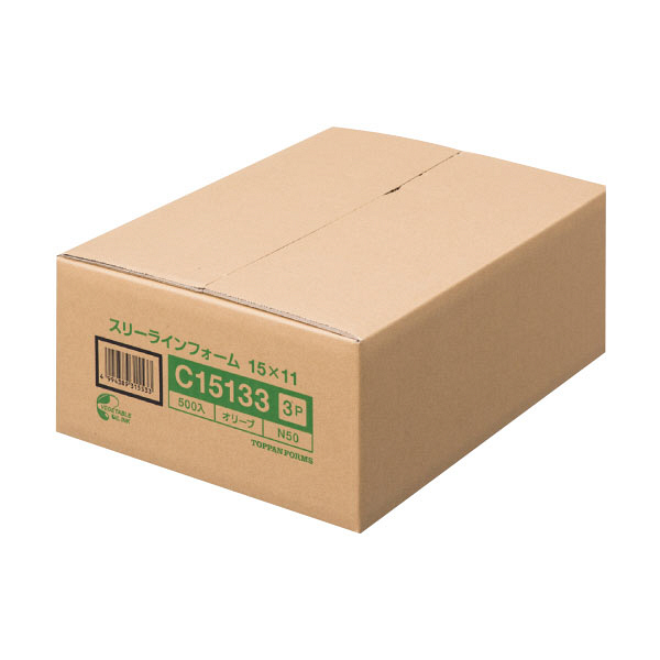 ストックフォーム（スリーライン）3P 11×15インチ グリーン罫 C15133 1箱（500set） トッパン・フォームズ（取寄品）