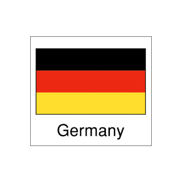 ササガワ 国旗シール Germany 22-2502 1袋（96片（24片×4シート）入×10冊）（取寄品）