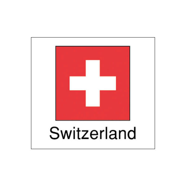 ササガワ 国旗シール Switzerland 22-2505 1袋（96片（24片×4シート）入×10冊）（取寄品）