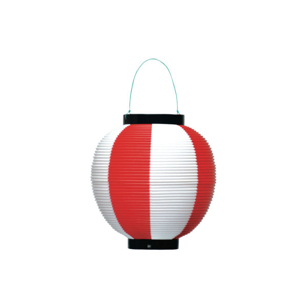 ササガワ ポリ提灯 赤白（旧39-7037） 40-7037 1箱（5個入）（取寄品）