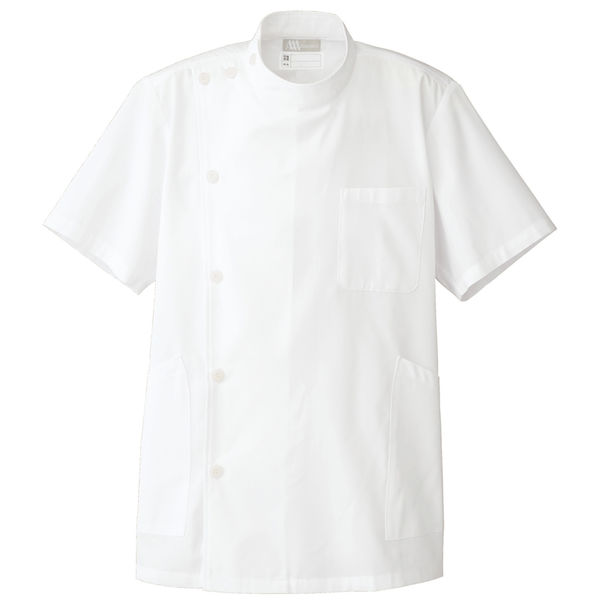 AITOZ（アイトス） メンズ半袖KCコート メンズ医務衣 医療白衣 ホワイト 4L 861301-001（直送品）