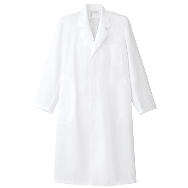 AITOZ（アイトス） メンズ診察衣シングル コート型白衣 医療白衣 薬局衣 半袖 ホワイト LL 861313-001（直送品）