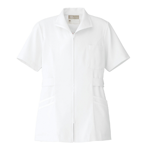 AITOZ（アイトス） チュニック（女性用） ナースジャケット 医療白衣 半袖 ホワイト 4L 861340-001（直送品）