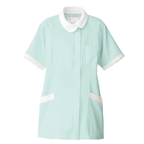 AITOZ（アイトス） サイドチュニック（女性用） ナースジャケット 医療白衣 半袖 ミント L 861343-035（直送品）