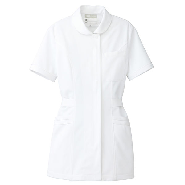 AITOZ（アイトス） サイドチュニック（女性用） ナースジャケット 医療白衣 半袖 ホワイト M 861349-001（直送品）