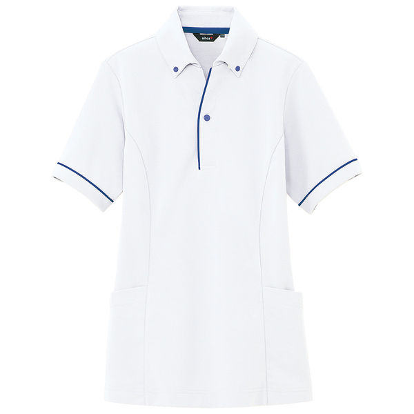 AITOZ（アイトス） サイドポケット半袖ポロシャツ 介護ユニフォーム 男女兼用 ホワイト M AZ7668-001