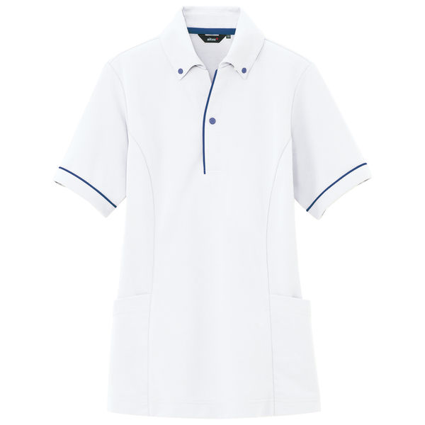 AITOZ（アイトス） サイドポケット半袖ポロシャツ 介護ユニフォーム 男女兼用 ホワイト S AZ7668-001
