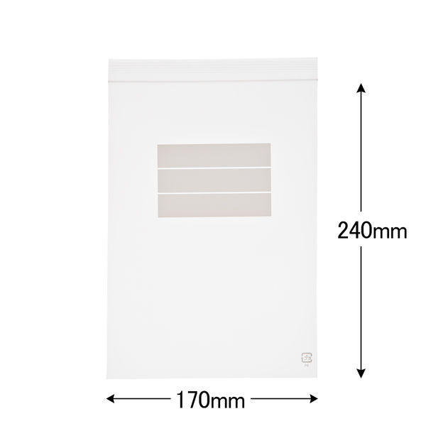 チャック袋（マット印刷）　0.05mm厚　A5　170mm×240mm　書き込み欄付き　1セット（500枚：100枚入×5袋）  オリジナル