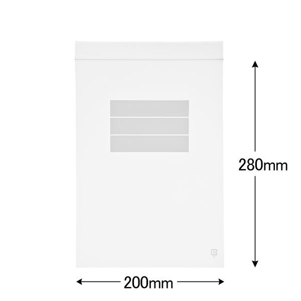 チャック袋（マット印刷）　0.05mm厚　B5　200mm×280mm　書き込み欄付き　1セット（500枚：100枚入×5袋）  オリジナル