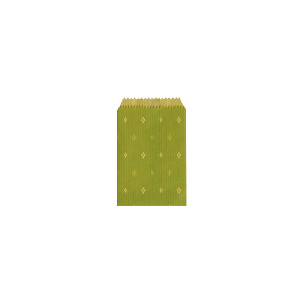 カクケイ　紙袋　小紋　抹茶　8号　フ-926　1セット（400枚）　（取寄品）
