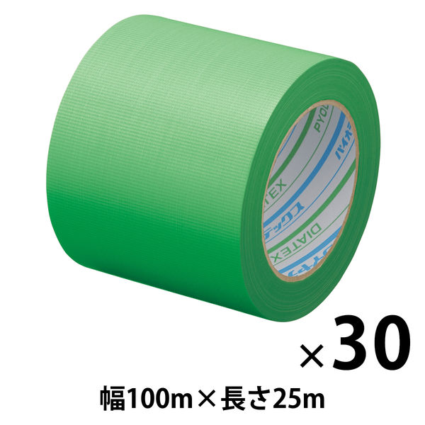 【養生テープ】ダイヤテックス パイオランテープ Y-09-GR 塗装・建築養生用 グリーン 幅100mm×長さ25m 1セット（30巻入）