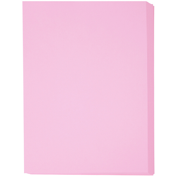 アスクル　カラーペーパー　厚口　ピンク　A4　1冊（500枚入）  オリジナル
