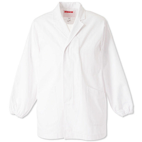 KAZEN（カゼン） 男性用衿付き調理衣長袖 ホワイト 4L 310-60 1着（直送品）