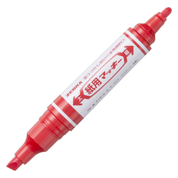 紙用マッキー 太字/細字 詰め替えタイプ 赤 10本 WYT5-R 水性ペン ゼブラ