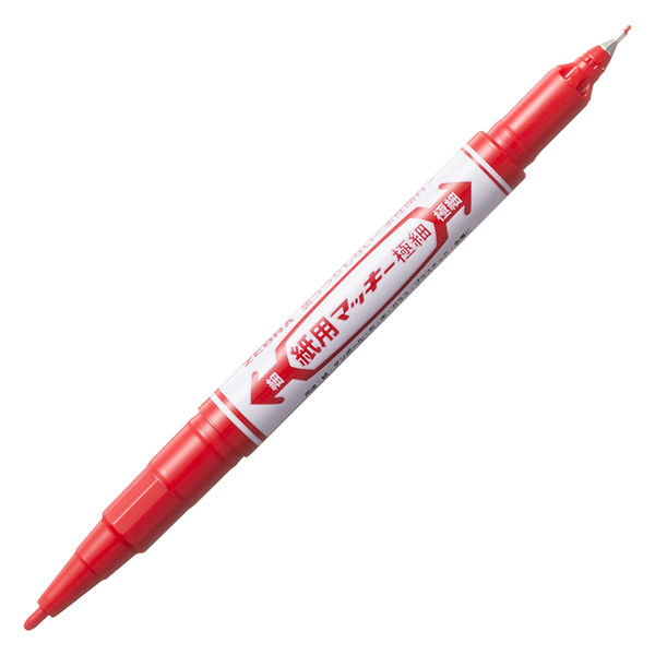 紙用マッキー 細字/極細 詰め替えタイプ 赤 10本 WYTS5-R 水性ペン ゼブラ