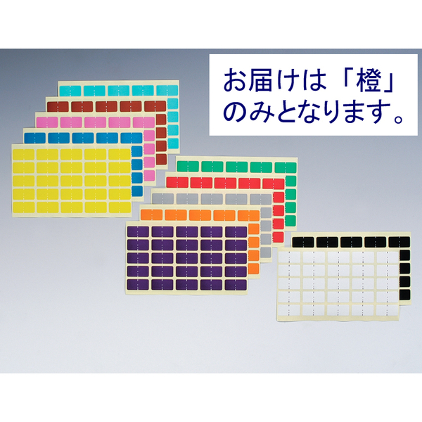 日本ホップス　カラーラベル　橙　CL-S06　1セット（40シート：10シート×4袋入）　（直送品）