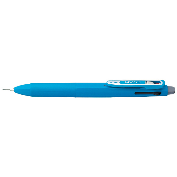 ゼブラ　ゲルインク多色多機能ボールペン　サラサ2+S　0.5mm　2色+シャープ　ライトブルー軸　SJ2-LB　2本　（直送品）
