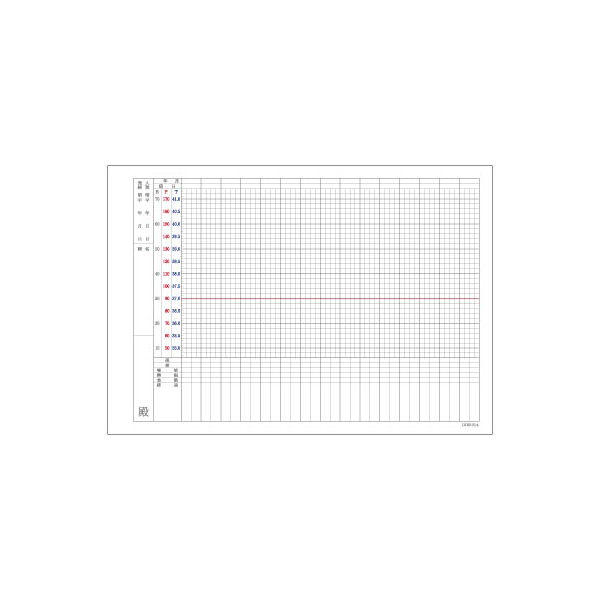 取】温度表（中型）　DDB014　1セット（1000枚:100枚入×10冊）（直送品）