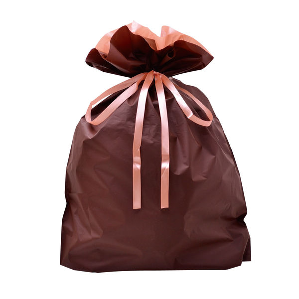 ササガワ 巾着袋 ブラウン 特大 【クリスマス】 50-3661 1包（50枚）袋入（取寄品）