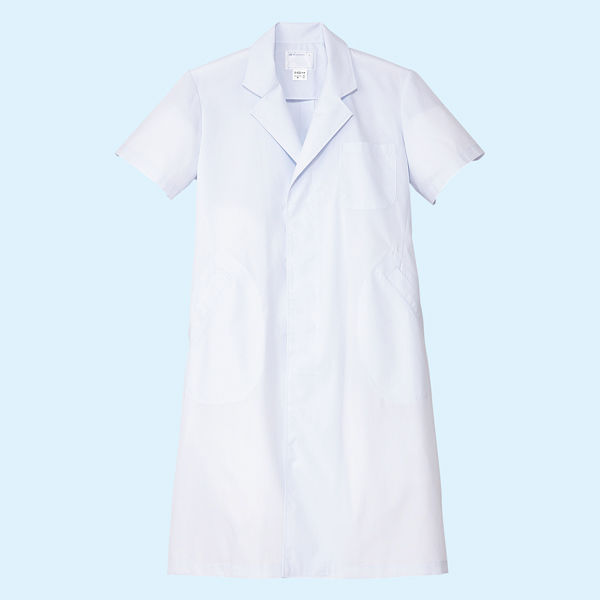 住商モンブラン ドクターコート（診察衣） メンズ 半袖 ホワイト シングル M 81-362