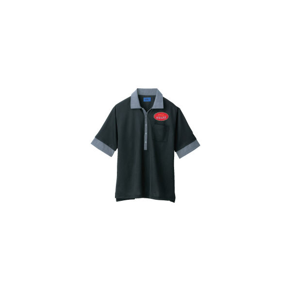 WSP（ダブルエスピー） 小さいサイズ ポロシャツ（ワッペン付：67201） ブラック SS 65210（直送品）