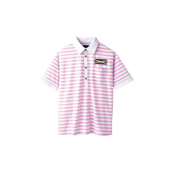 WSP（ダブルエスピー） ユニセックス ポロシャツ（ワッペン付：67210） ピンク S 65326（直送品）