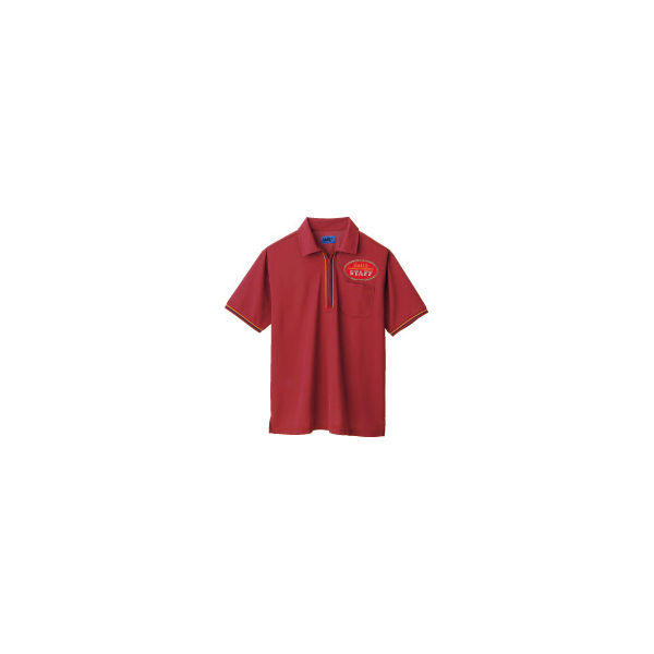 WSP（ダブルエスピー） ユニセックス ポロシャツ（ワッペン付：67201） レッド L 65203（直送品）
