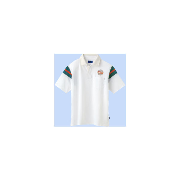 WSP（ダブルエスピー） ユニセックス 半袖ポロシャツ（ワッペン付：67199） ホワイト L 65158（直送品）