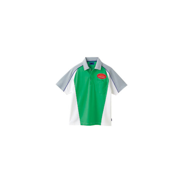 WSP（ダブルエスピー） ユニセックス ポロシャツ（ワッペン付：67201） グリーン L 65195（直送品）