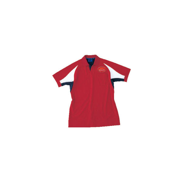WSP（ダブルエスピー） ユニセックス ポロシャツ（ワッペン付：67201） レッド L 65053（直送品）