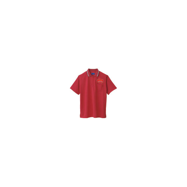 WSP（ダブルエスピー） 大きいサイズ ポロシャツ（ワッペン付：67201） レッド LL 65233（直送品）