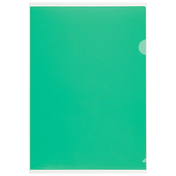 プラス 高透明カラークリアホルダー A4 グリーン 緑 1セット（30枚） ファイル 80162