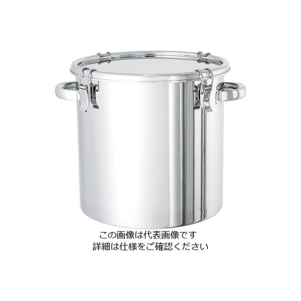 日東金属工業 ステンレス密閉容器(電解研摩タイプ) 10L CTH-24-EP 1個 2-8256-02（直送品）