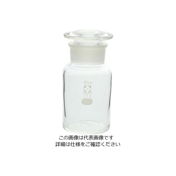 アズワン 共通摺合わせ広口試薬瓶 白色 120mL 1本 4-5031-03（直送品）