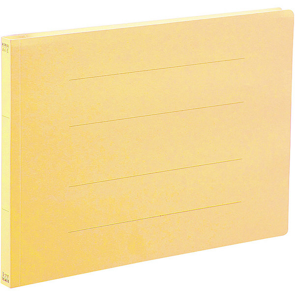 アスクル　フラットファイル　A4ヨコ　エコノミータイプ　10冊　イエロー　黄色 オリジナル