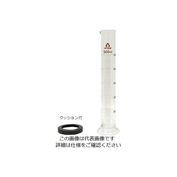 アズワン メスシリンダー(硬質ガラス) 500mL 6-231-10 1個（直送品）