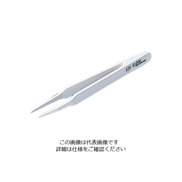 RUBIS 耐酸性PBTピンセットK(耐酸・非磁性タイプ) 先端丸型 K2A 1本 9-5683-01（直送品）