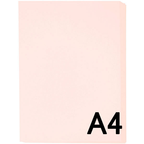 アスクル カラーペーパーA4 ライトピンク 1箱（500枚×10冊入）  オリジナル