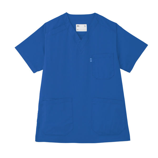ミズノ ユナイト　医療白衣　ストレッチスクラブ　MZ-0120　ブルー　S　1枚　（取寄品）
