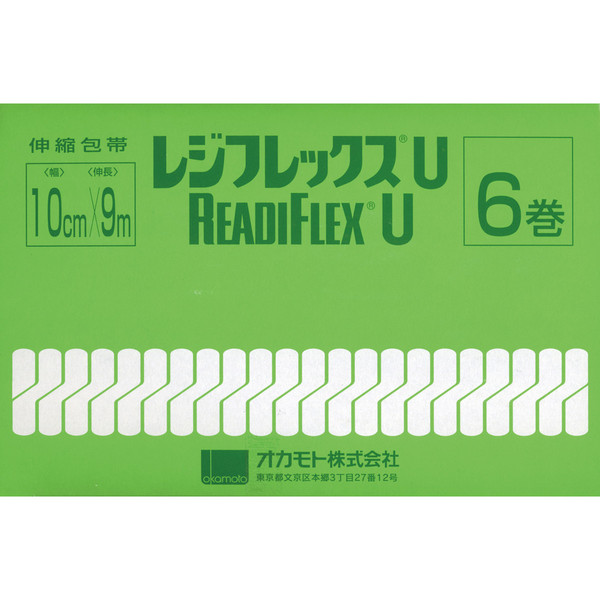 オカモト レジフレックスU 10cm×9m GN-413　1セット（18巻：6巻入×3箱)（取寄品）