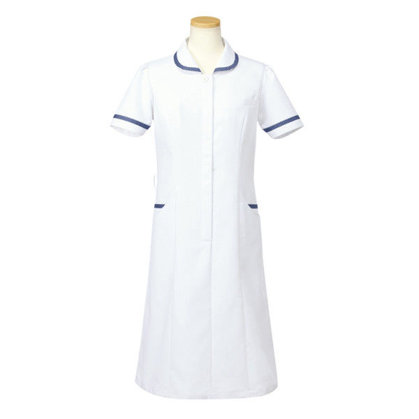 ヤギコーポレーション リゼルヴァ 医療白衣 半袖ナースワンピース レディス R4745 ネイビー S 1枚（取寄品）