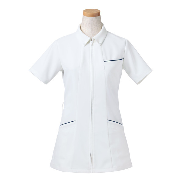 ヤギコーポレーション リゼルヴァ 医療白衣 半袖ナースジャケット レディス R8443 ネイビー S 1枚（取寄品）