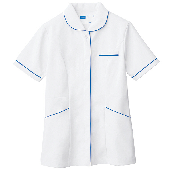 自重堂 チュニック WH12001 ホワイトブルー（ホワイト×ブルー）4L 医療白衣 1枚（取寄品）
