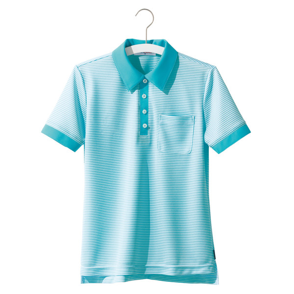 ヤギコーポレーション ユニフィット 介護ユニフォーム 半袖ポロシャツ ユニセックス NW8089 ブルー 3L 1枚（取寄品）