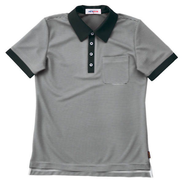 ヤギコーポレーション ユニフィット 介護ユニフォーム 半袖ポロシャツ ユニセックス NW8089 ブラック S 1枚（取寄品）